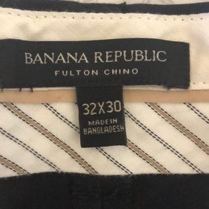 Banana Republic, Men Fulton Chino, 32W 30L, Black